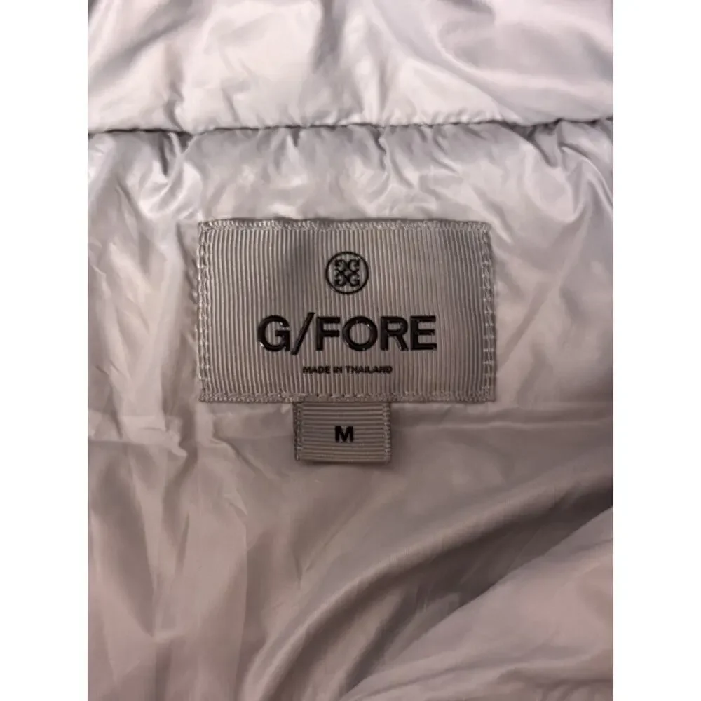 G/FORE Puffer Vest Medium Womens Gray Down Insulated Removable Hood - Picture 7 of 8